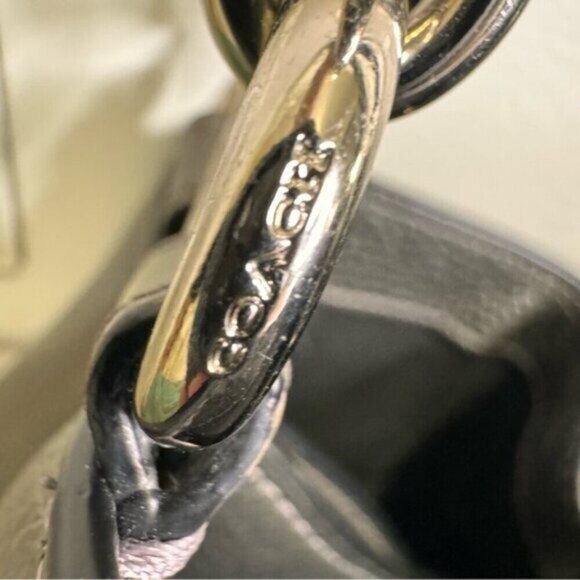 Coach Lexy Pebble Leather Shoulder Hobo Bag Gunmetal - Picture 8 of 15